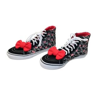 Vans Sk8-Hi Hello Kitty Sneakers Women 7.5 Red Bow High Top Collaboration 2012